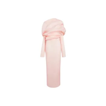KHAITE FW24 Judo Dress Long-Sleeved Dresses Women's Soft Pink/Soft Pink