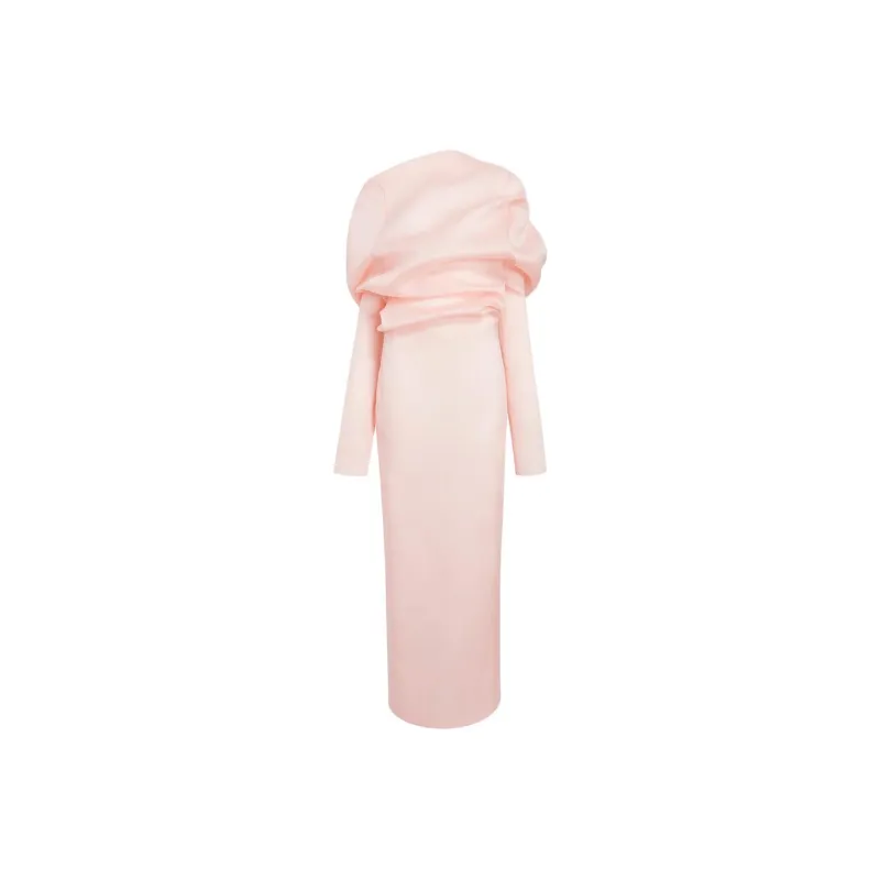KHAITE FW24 Judo Dress Long-Sleeved Dresses Women's Soft Pink/Soft Pink-0