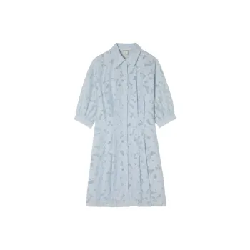 CLUB MONACO Short-Sleeved Dresses Women's Cream Blue