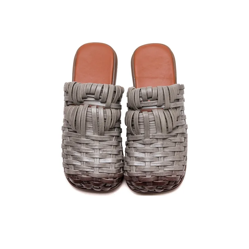 Jay Rubber Sole Woven Closed Toe Slippers Women's-6