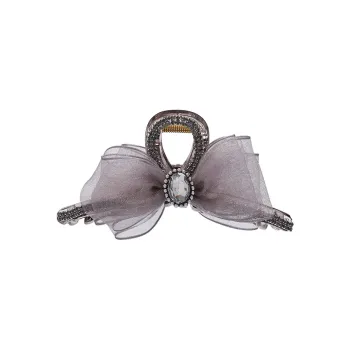ROYALSASA Silk Chiffon, Faux Crystal, Faux Pearl Headbands Women's