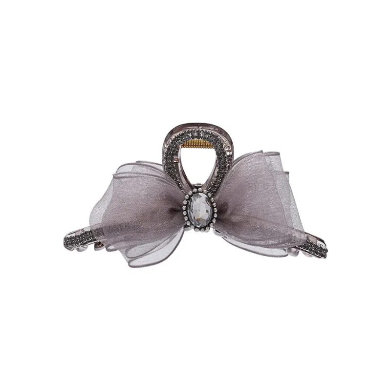 ROYALSASA Silk Chiffon, Faux Crystal, Faux Pearl Headbands Women's-0