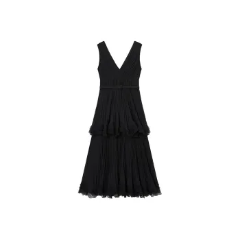 Self portrait Sleeveless Dress Women's Classic Black