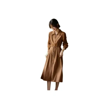 XWI Long Sleeved Dresses Women's Coffee