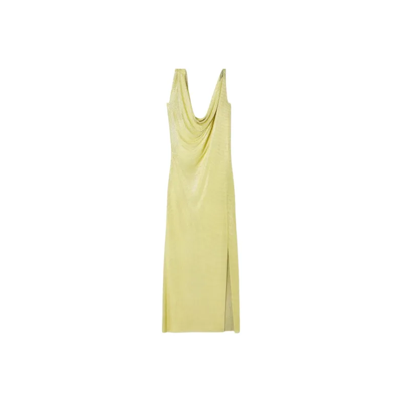 VERSACE Sleeveless Dress Women's Yellow-0