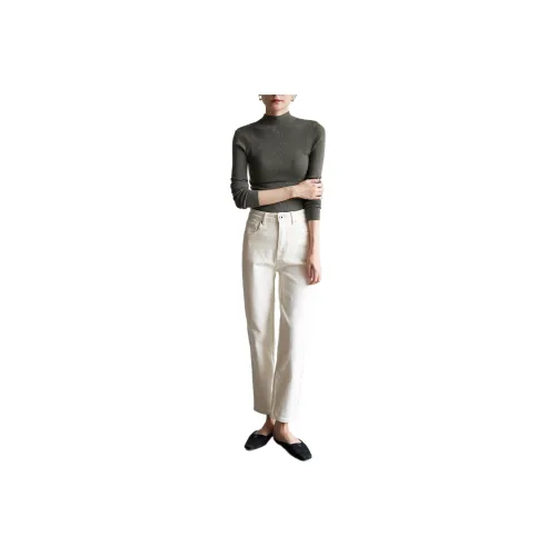 SHALLOW STREAMS Jeans Women's Pearl White