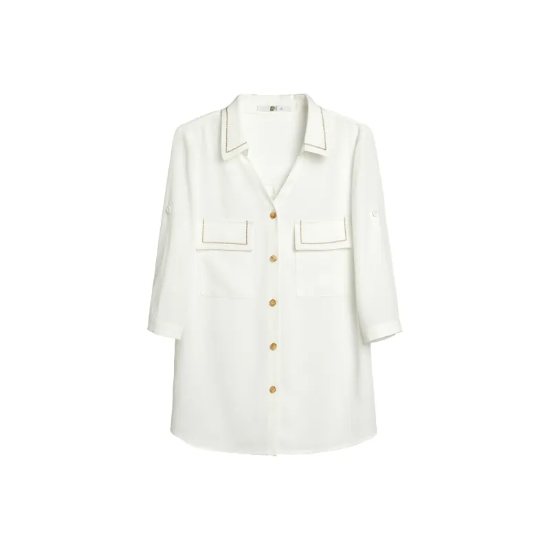 Mambe Shirts Women's White-0