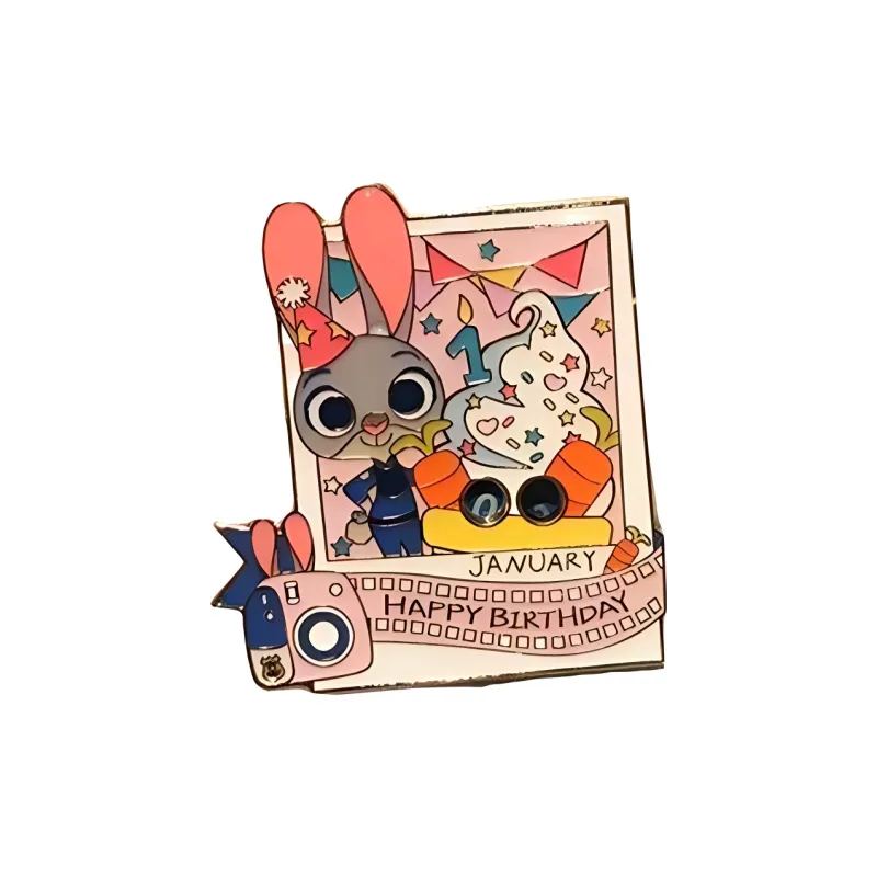 Disney Figure Print January Judy Shanghai Disney Badges-0