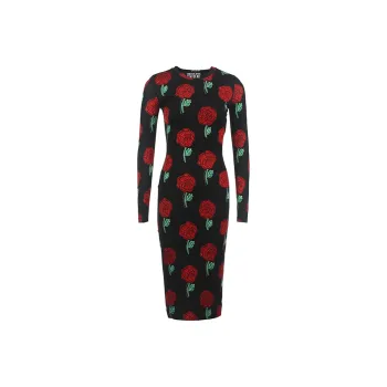 VERSACE JEANS COUTURE Long Sleeved Dresses Women's Black