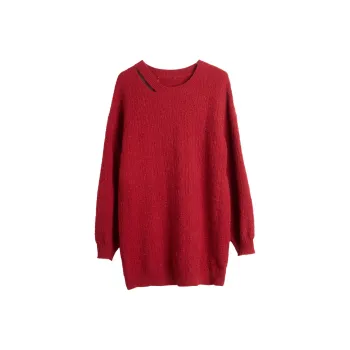Olrain Long Sleeved Dresses Women's Vintage Red