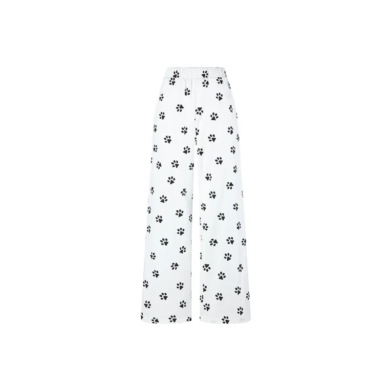 Mu Xiao Xin Casual Pants Women's Dog Claw Print-7