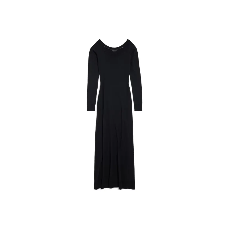 Balenciaga Long Sleeved Dress Regular Fit Women's Black-0