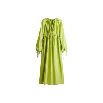 H&M Long-Sleeved Dresses Women's Lime Green