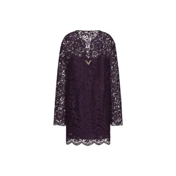 Valentino Long Sleeved Dress Women's Purple