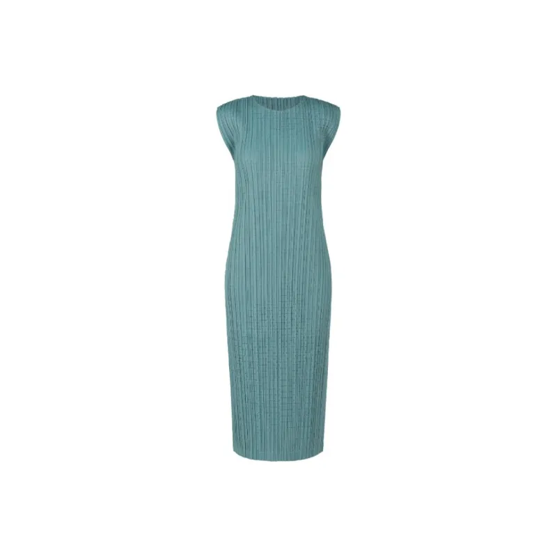 PLEATS PLEASE ISSEY MIYAKE SS24 Sleeveless Dress Women's Turkey Green-0