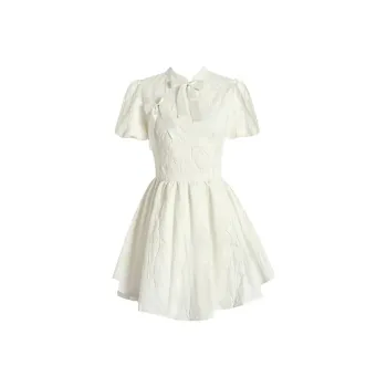 Udon House Short Sleeved Dress Women's Ecru