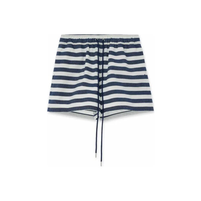 KIMHEKIM Stripe print Drawstring Shorts-0