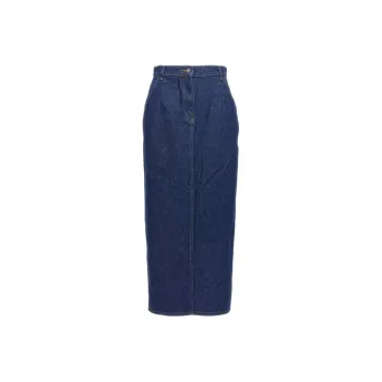 Magda Butrym High Waist Long Denim Skirt