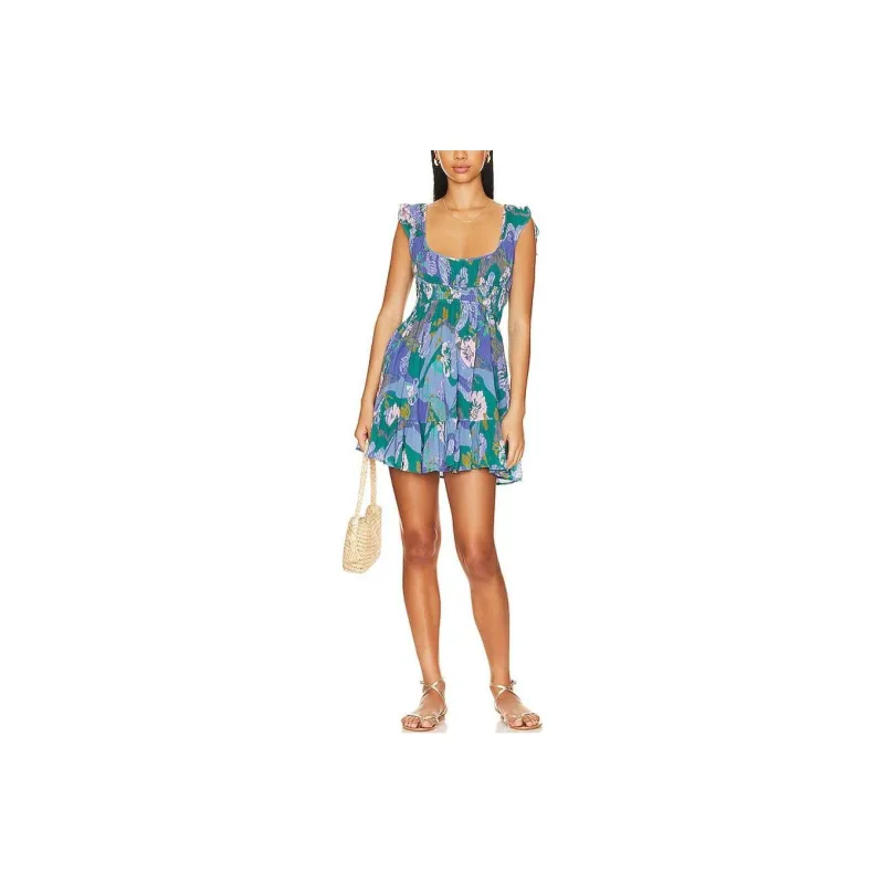 FREE PEOPLE Sleeveless Dress Women's Multicolor-0