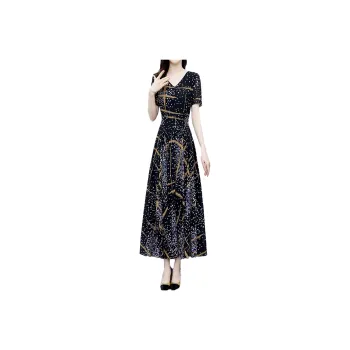 Mapping Short Sleeved Dresses Women's Black