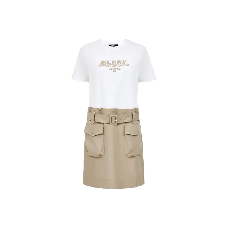 ONLY Short-Sleeved Dresses Women's Cream White-0
