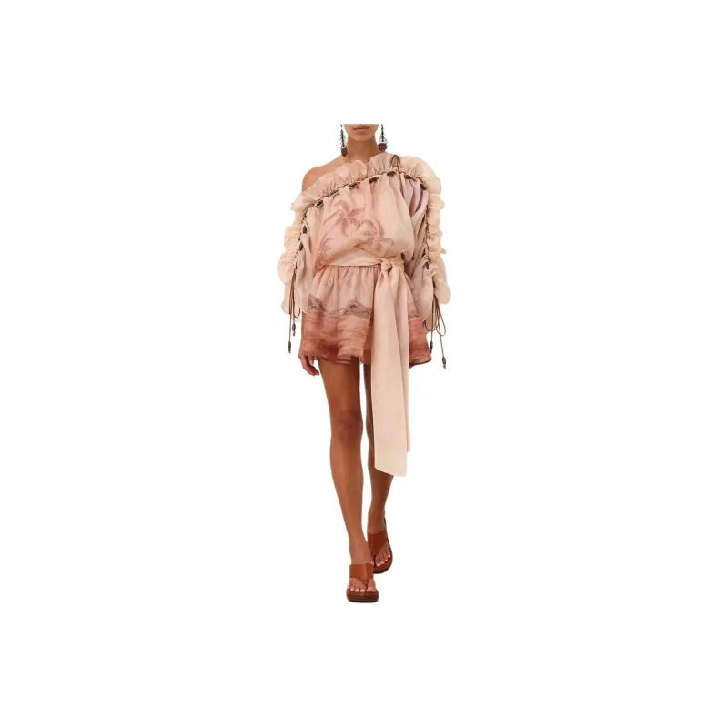 Zimmermann SS25 Long-Sleeved Dresses Women's Rusty Seaside-0