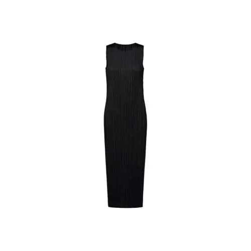 PLEATS PLEASE ISSEY MIYAKE Sleeveless Pleated Midi Dress
