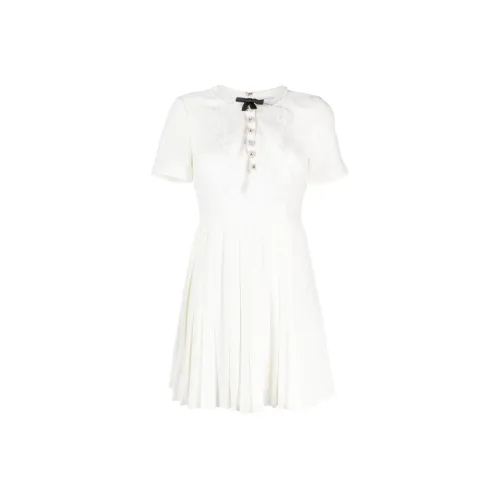 Self portrait Lace Detailed Pleated Mini Dress