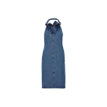 COPERNI Belted Halterneck Denim Dress