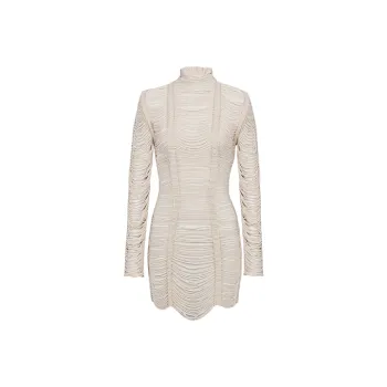 BALMAIN Long-Sleeved Dresses Women's Beige