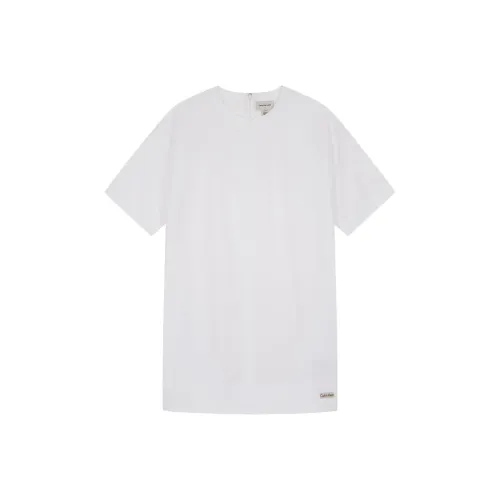 CALVIN KLEIN Short Sleeved Dress Women's White