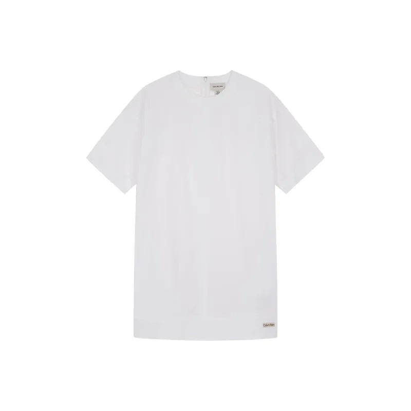 CALVIN KLEIN Short Sleeved Dress Women's White-0