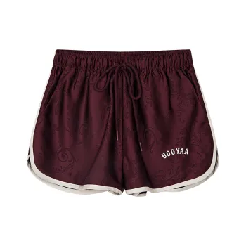 UOOYAA Casual Shorts Women's Burgundy