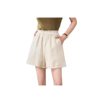 XINFEIYU Casual Shorts Women's Beige Apricot