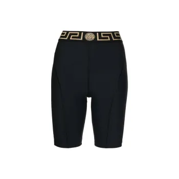 VERSACE Greca Motif Elastic Waistband Biker Shorts