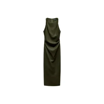 ZARA Sleeveless Dress Women's Green