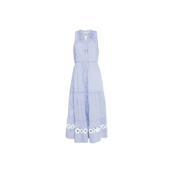 Sachin & Babi Positano Pinstripe pattern Midi Dress