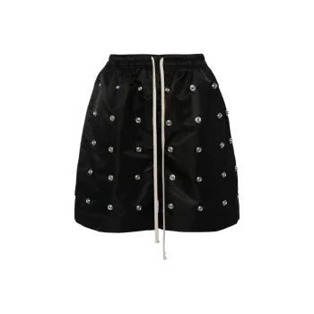 Rick Owens DRKSHDW Eyelet-detail Wide-leg Shorts