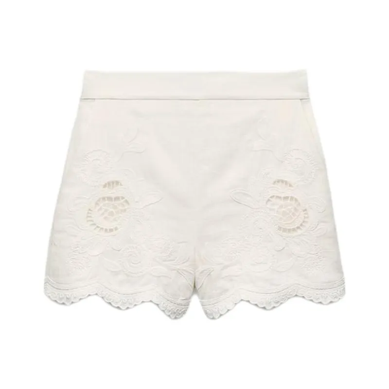 ZARA Casual Shorts Women's White-0