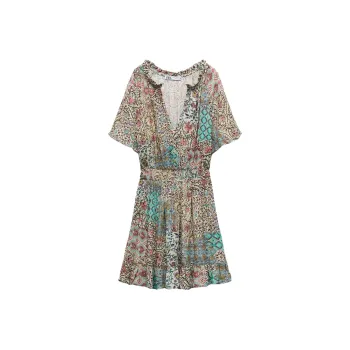 ZARA Short-Sleeved Dresses Women's Multicolor