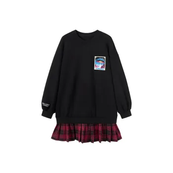 EICHITOO Long Sleeved Dress Women's Black