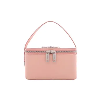 FERRAGAMO GANCINI Calfskin Makeup Bag Women's Pink