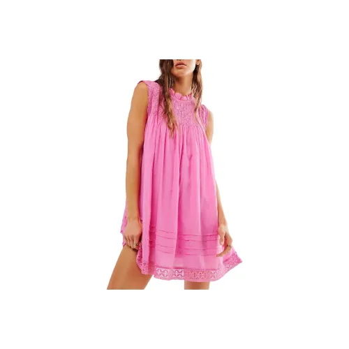 FREE PEOPLE Shea Solid Mini Sleeveless Dress Women's Sugar Magnolia/Sugar Magnolia