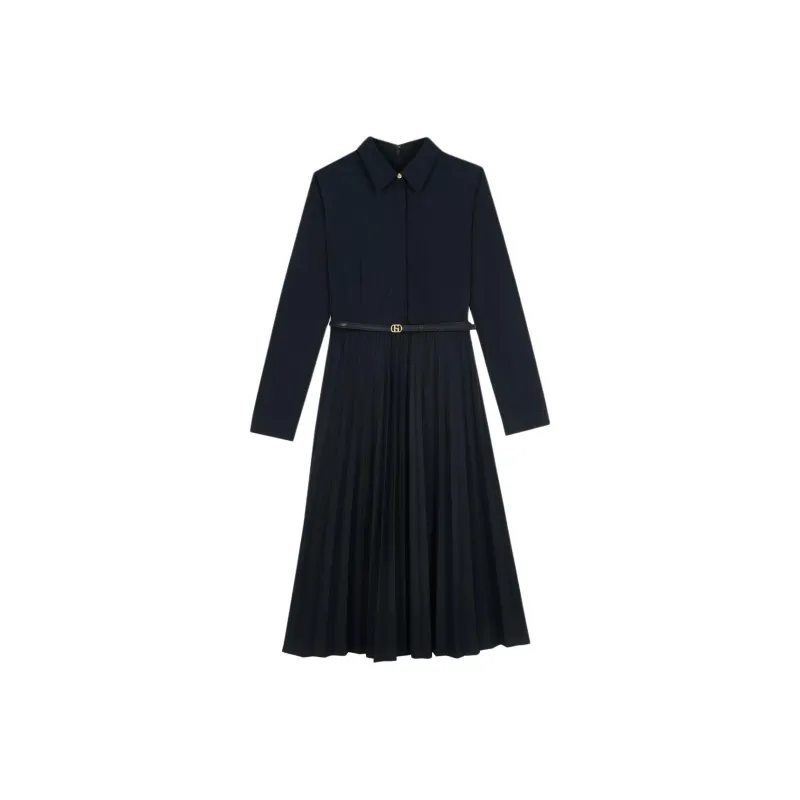 HAZZYS Long Sleeved Dress Women's Navy Blue-0