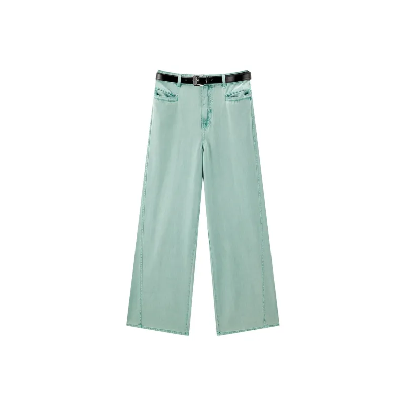 PEACEBIRD Jeans Women's Turquoise Blue-0