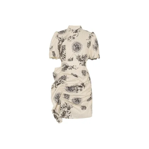 XG Short Sleeved Dress Women's Letter Flower