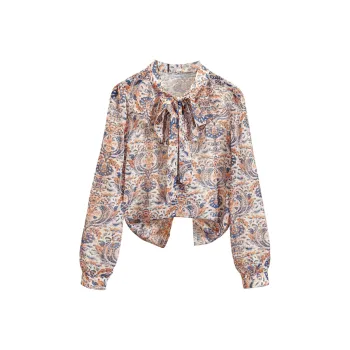 TOUCH Shirt Women's Blue Coffee Multicolor