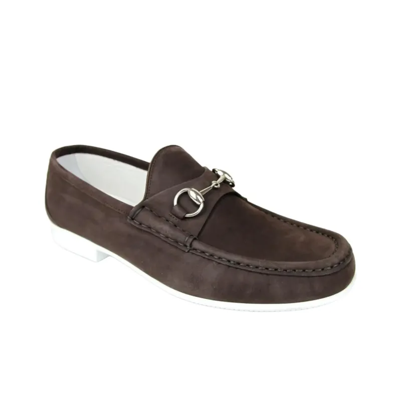 GUCCI Horsebit Loafers Men's Dark Brown-2
