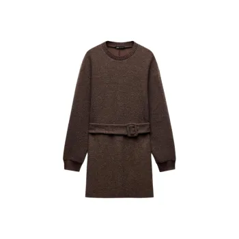 ZARA Long Sleeved Dress Women's Brown