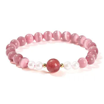 LuluCanaan Glass Cat Eye Bracelets Women's